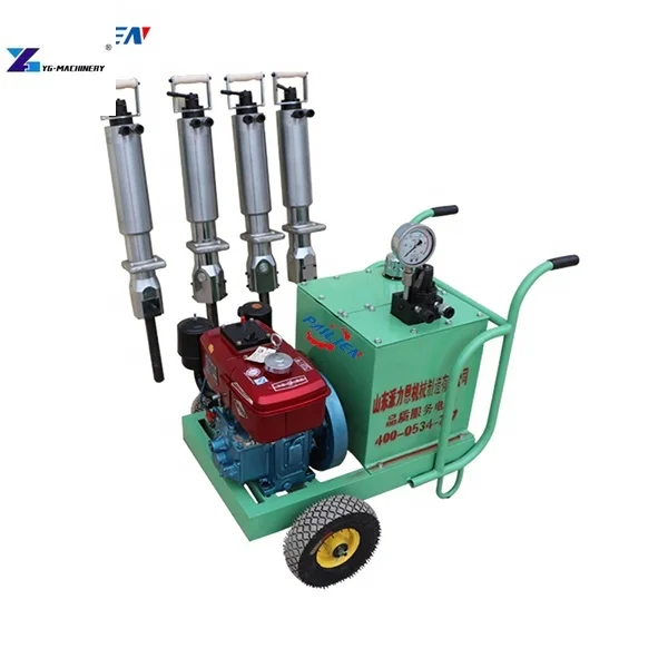 Hydraulic Rock Splitter With Wedges For Splitting Granite Marble