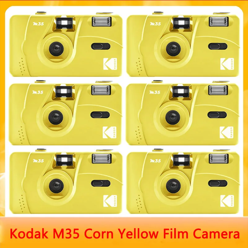 35mm retrokemak m35 filme câmera milho amarelo manual filme câmera não-descartável filme máquina com função de flash repetíveis