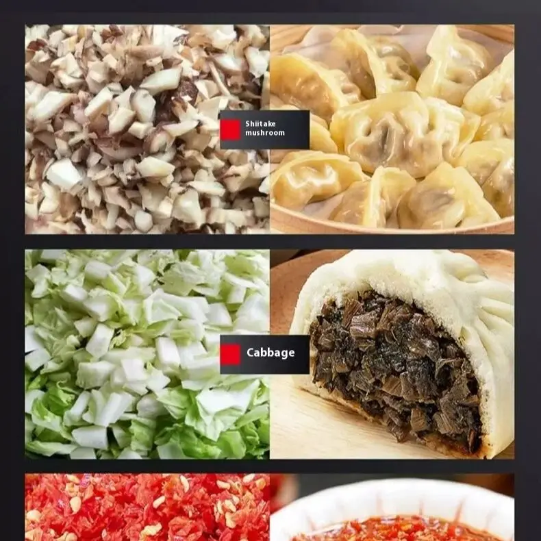 

Коммерческая многофункциональная машина для нарезки овощей и приготовления начинки для пельменей и булочек