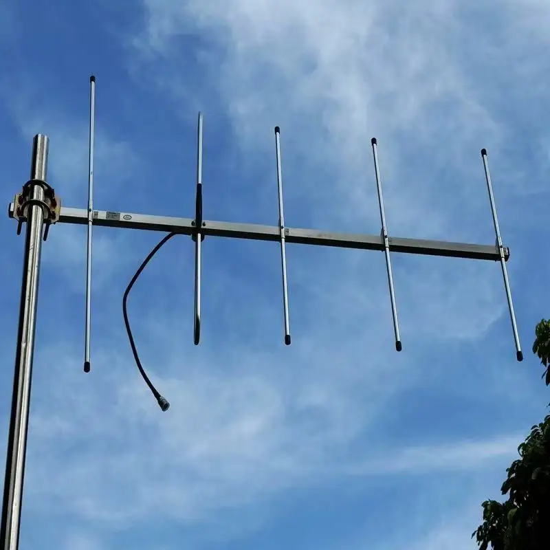 145Mhz VHF Yagi Antenna Outdoor High Gain 5 Unit Ham Radio Directional Long Range Satellite Signal Antennae