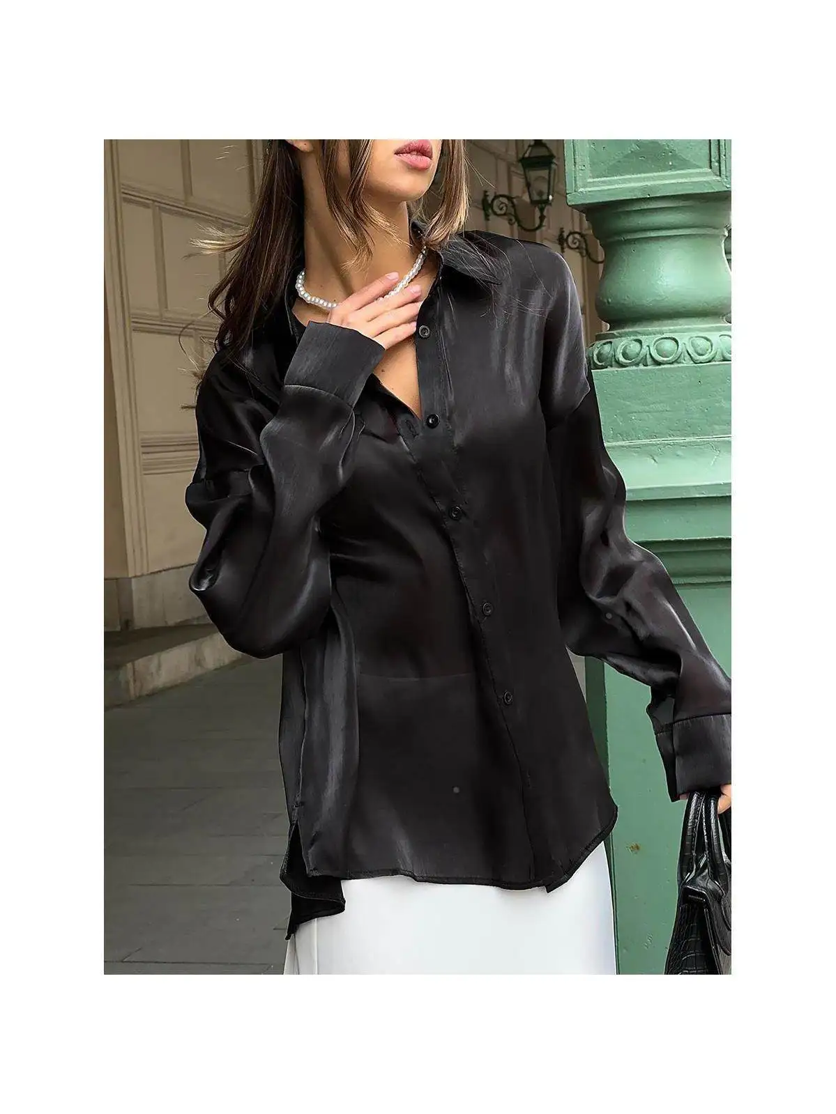 

Summer Sexy Thin Long Sve irt Casual Faionable Knot Linen Cotton Blend Women's irt Straight Cut 25-50 Year...