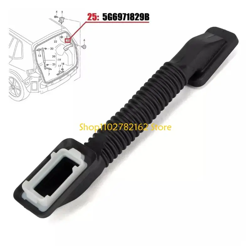 547B Rear Gate Cable Sleeve Cover for Wiring Pass Through Area, Black Ribbed Cargo Lid Harness Sleeve 5G6971829B Plastic