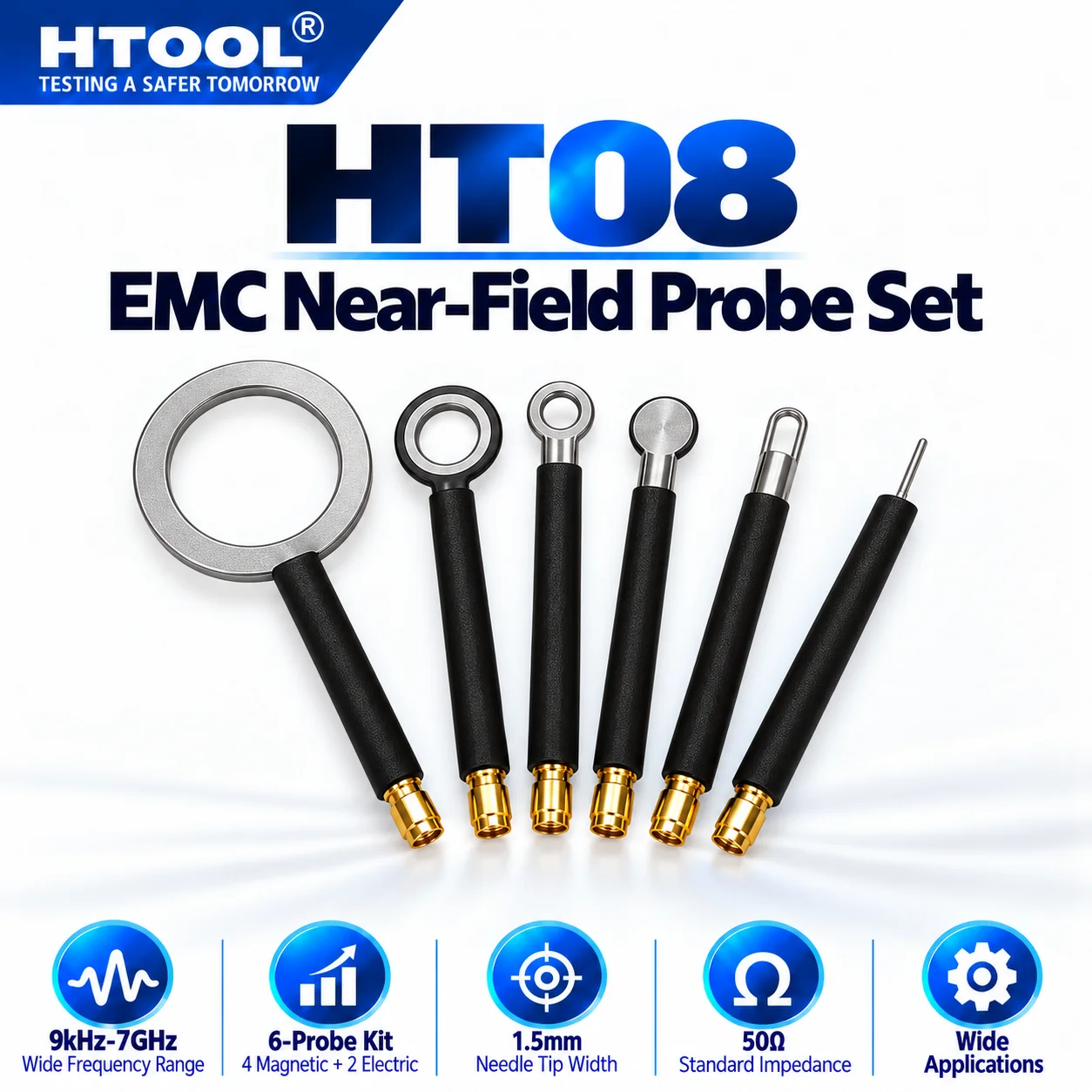 conjunto-de-sondas-de-campo-proximo-htool-ht08-emc-emi-9khz-7ghz-6-sondas-com-adaptador-sma-para-teste-de-pcb-em-analisador-de-espectro