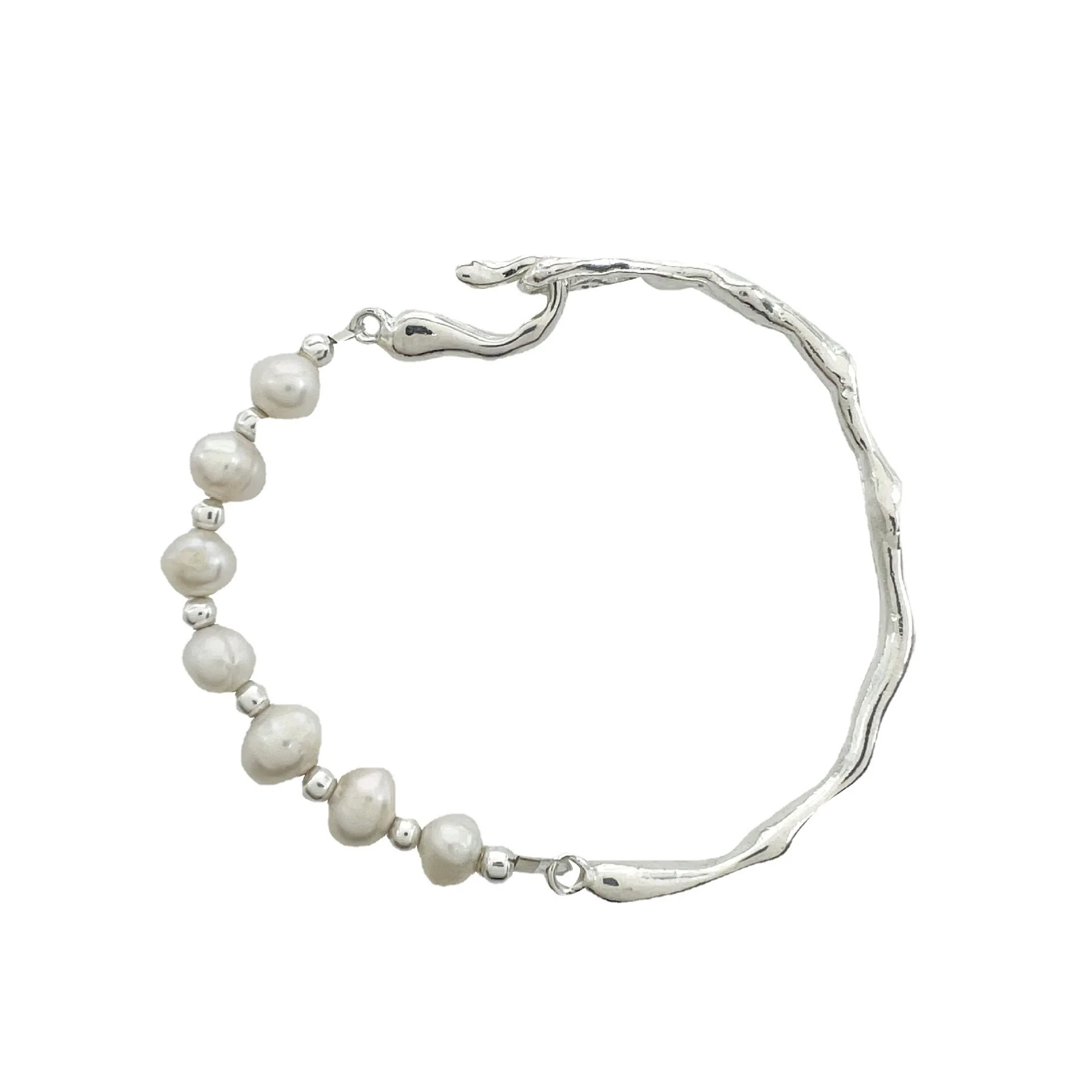 

Baroque Special-shaped Freshwater Pearl Bracelet Tree Branch Texture Splicing Pearl Bracelet Temperament Hand Jewelry