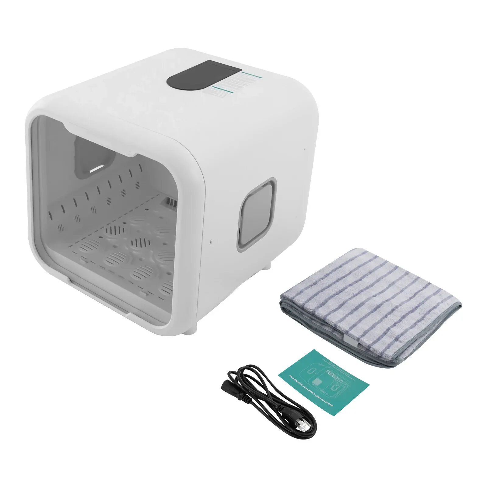 65Qt Auto Pet Dryer Box - Quiet Smart Blower for Cats & Small Dogs | Gentle Warm Air & Timer | After Bathing & Grooming