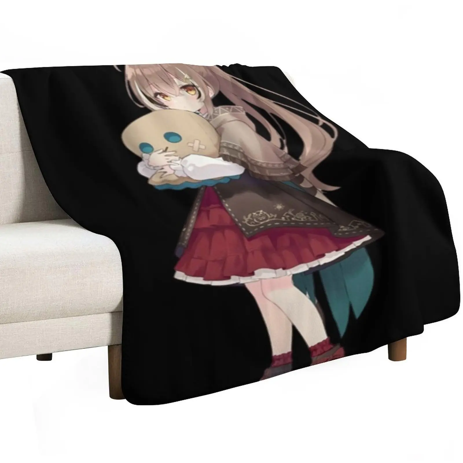 Nanashi Mumei - Hololive Throw Blanket Soft Beds warm for winter Loose Softest Plaid Soft Plaid Blankets
