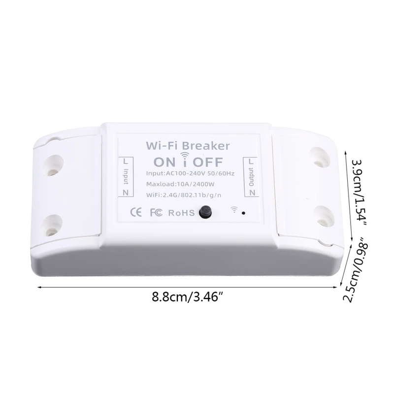 APP 원격 제어 무선 Wifi 스마트 스위치 LED 조명 컨트롤러 모듈 타이머 회로 차단기 음성 제어 DIY 드롭 선박