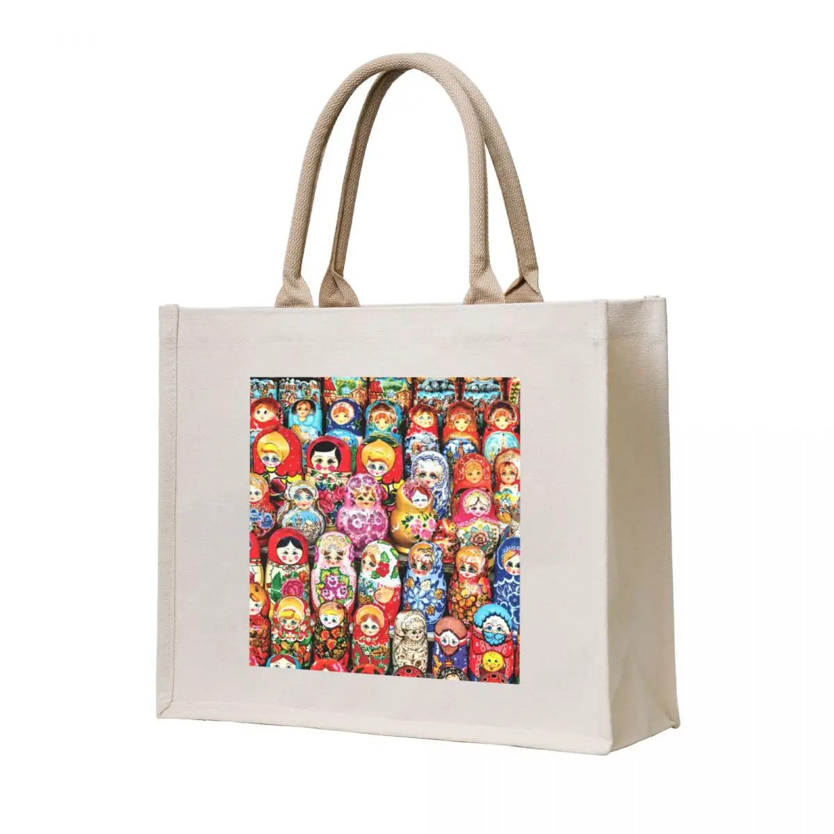 

many matrushca doll print photography by mysticladyart Matryoshka Tote Bag personalized tote bag