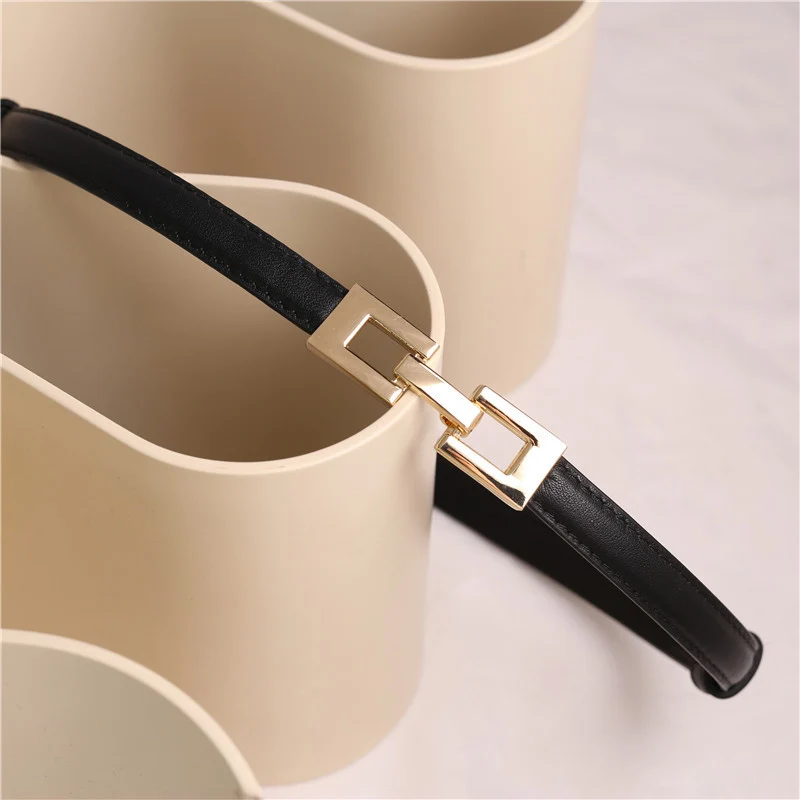 BEAUTODAY Belt Women Genuine Cow Leather Solid Color Metal Buckle 2023 Ladies Accessories Waistband Jeans Dress Handmade B47