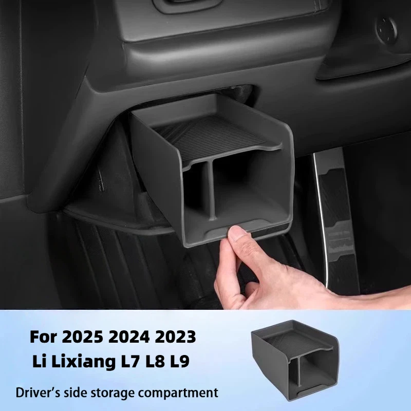Schowek samochodowy pod fotel kierowcy do Li Lixiang L7 L8 L9 2025, schowek wewnętrzny pod kabiną kierowcy.
