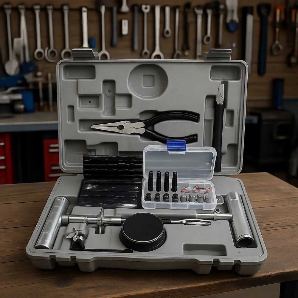 

Heavy Duty Tire Repair Kit Universal Tire Plug Kit for Cars Trucks Motorcycles