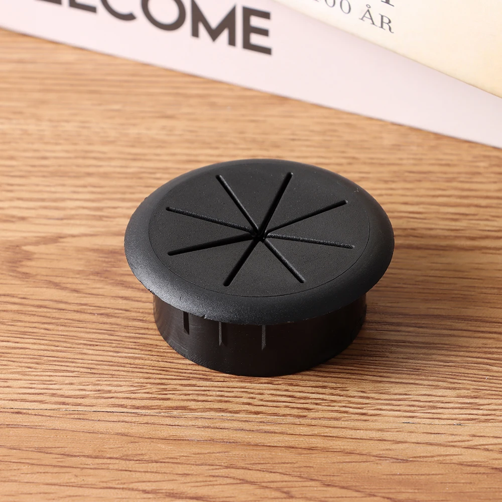 50MM/60MM Wire Hole Cover Desk Cord Grommet Cable Passing Line Outlet Port Furniture Table Threading Box Cover Cable Organizer