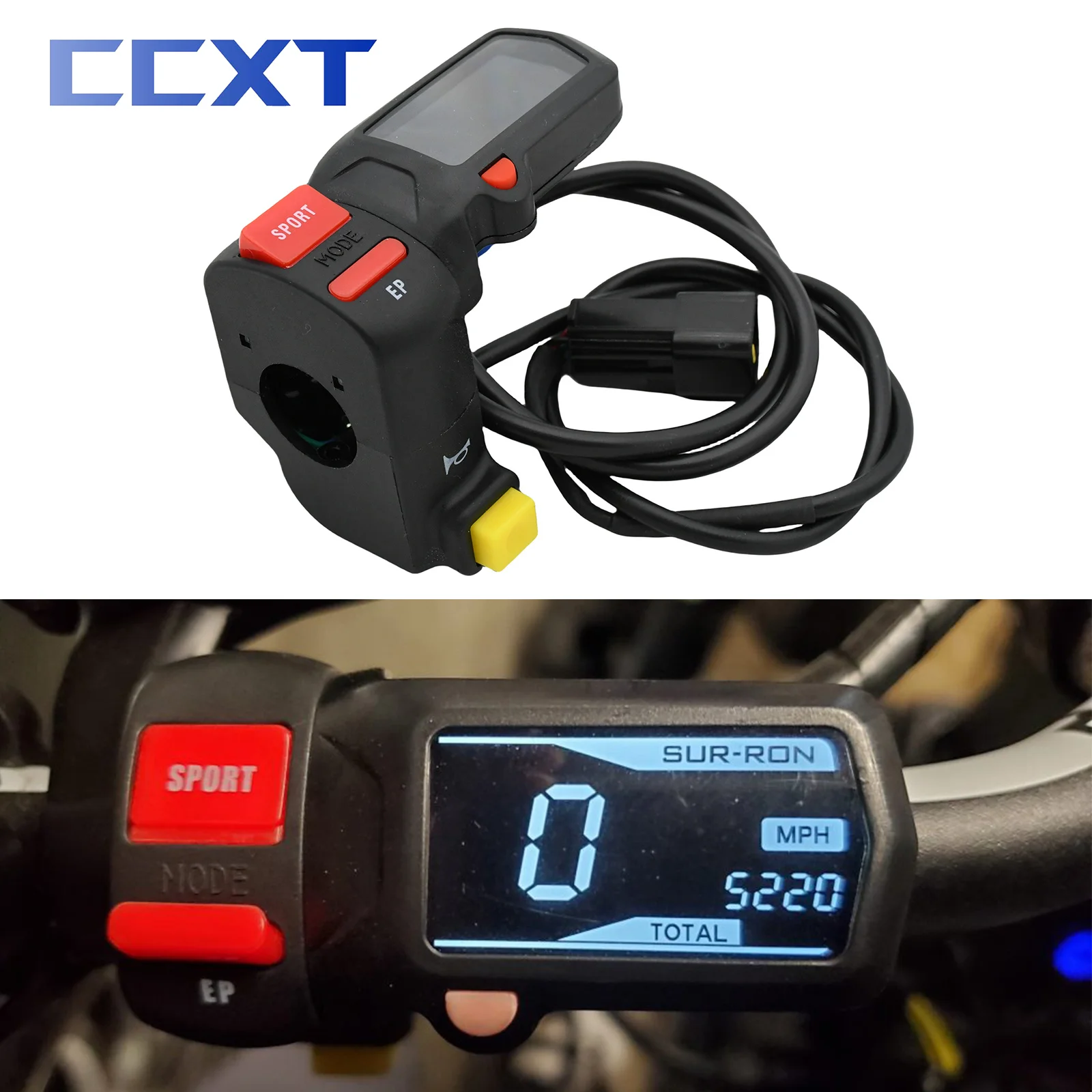 Motocross Horn Switch Buttons SPORT/EP Power Mode Selector Switch Hour Meter Speed Meter Speedometer For Sur-Ron Light Bee X & S