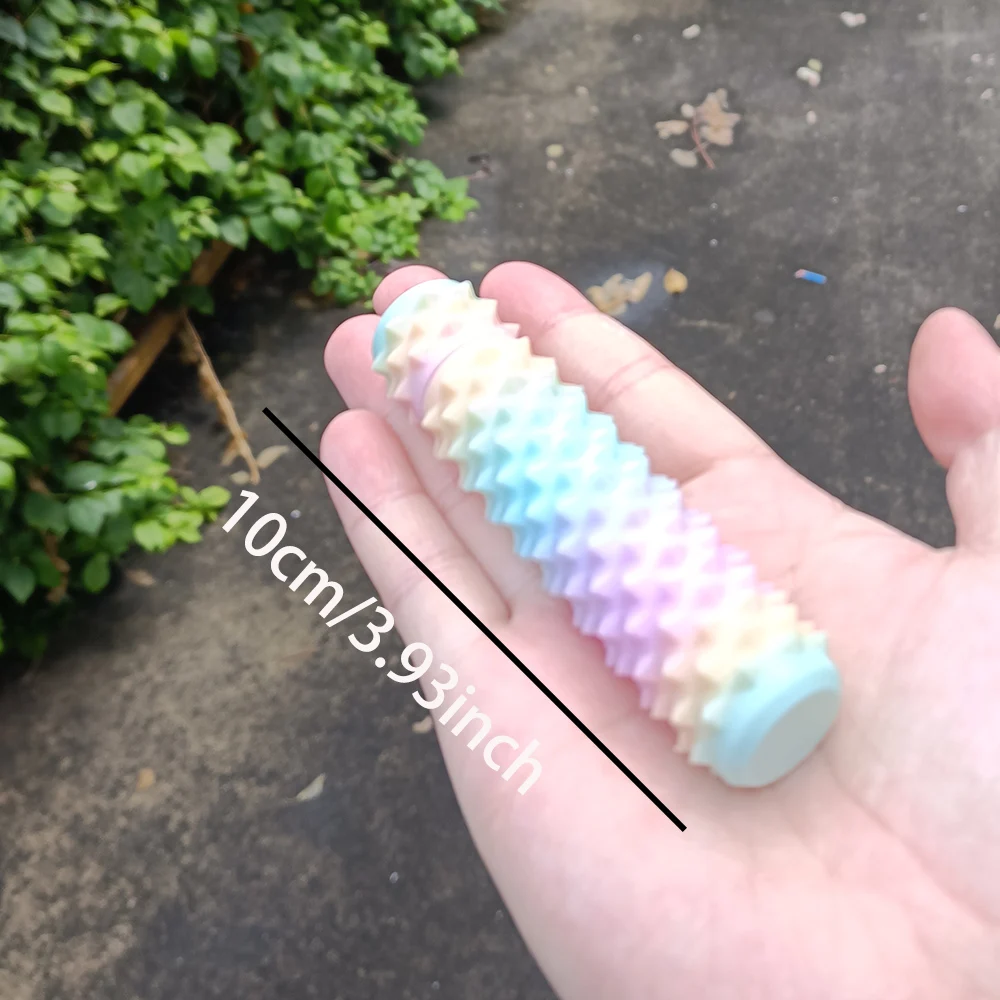 EDC Fidget Spinner Tingling لعبة الإصبع الحسية الكبار لعبة تخفيف التوتر ثلاثية الأبعاد مادة الطباعة قوس قزح اللون سبينر