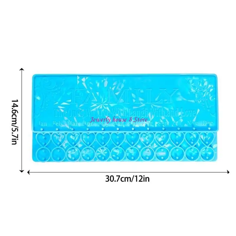 قوالب تقويم الراتنج قوالب زينة معلقة مقاومة للماء قالب قلادة من راتنج الإيبوكسي مناسب لعرض المنتج #6