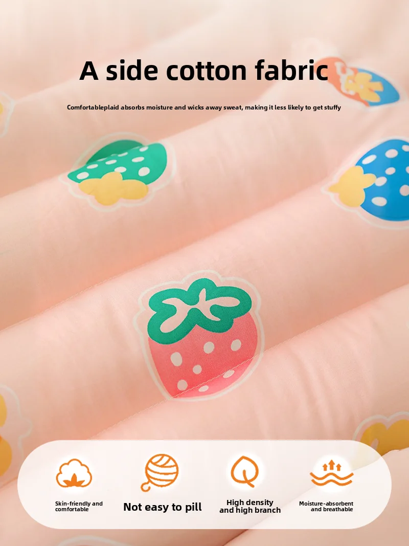Pure Cotton Bean Fluff Pillow for Babies Home Use Neck Support Non-Sagging Pillow Core Rectangular Shape Student Children