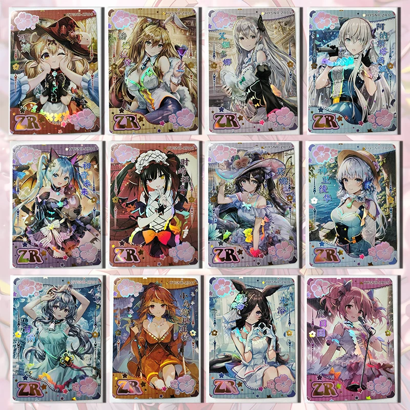 Goddess Story Flower girl ZR card Ganyu Mona Hatsune Miku Kamisato Ayaka Kaname Madoka Toy collection Birthday Christmas gift