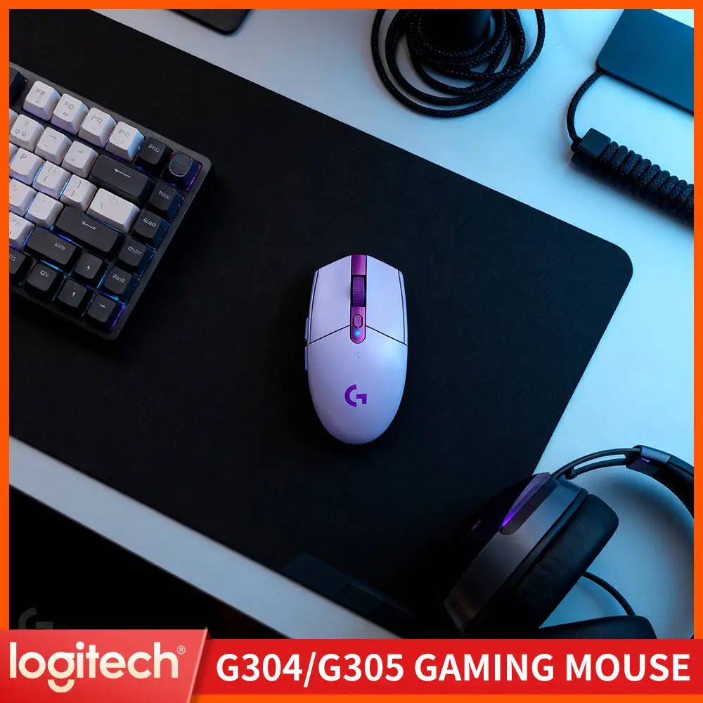Logitech G304 Wireless Gaming Mouse LIGHTSPEED Tech 12000 DPI HERO Sensor 1ms Response 9-Month Battery Fast Click Gamers