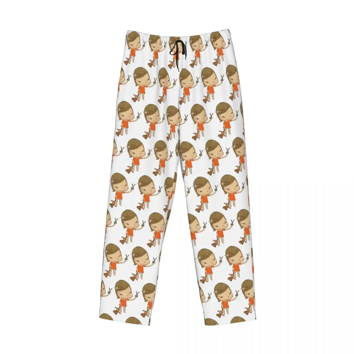 Custom Yoshitomo Nara Pajama Pants Men Sleepwear Sleep Lounge Bottoms with Pockets