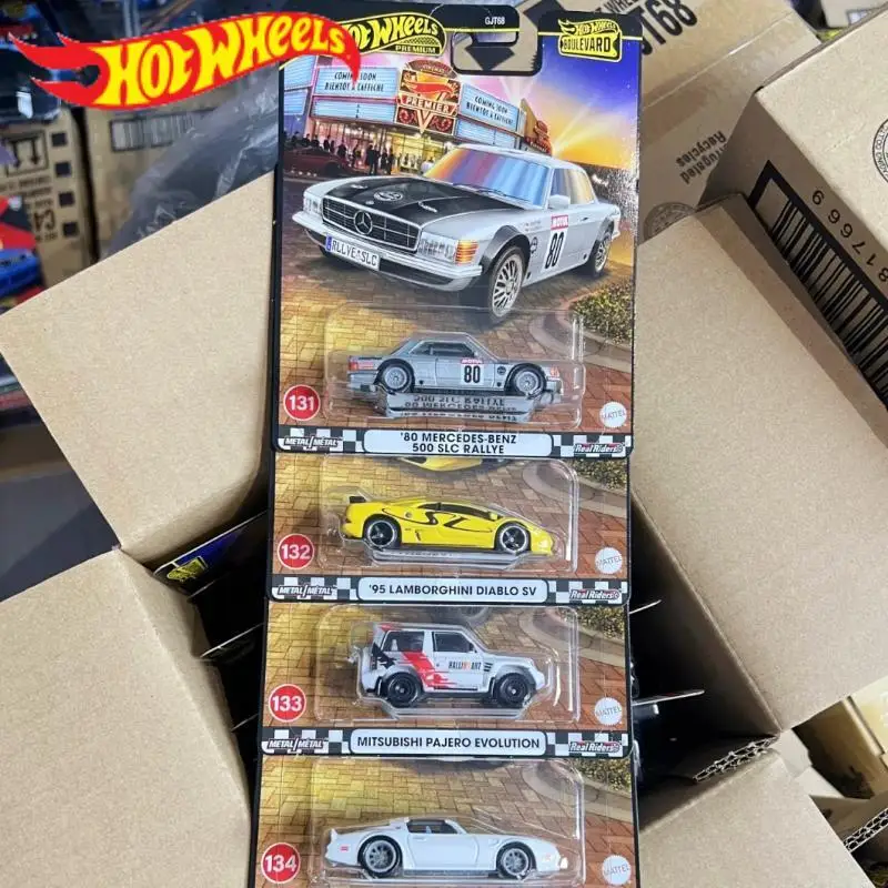 

В наличии Новая модель автомобиля Hot Wheels Boulevard 27 Series Benz 500 SLC Коллекция Mitsubishi Nissan Коллекция моделей автомобилей из сплава Подарок