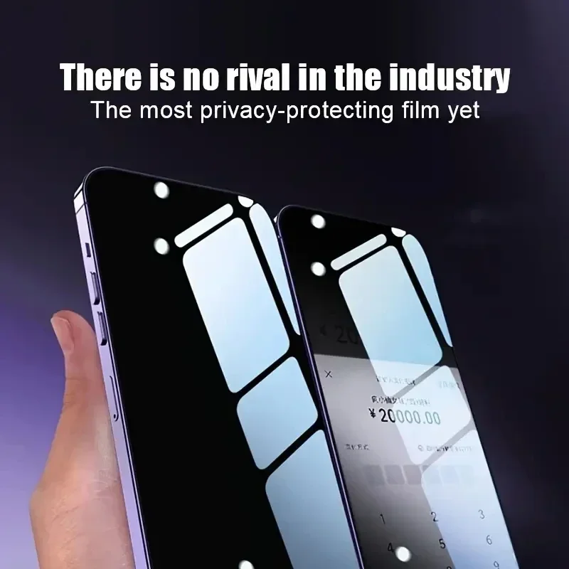 3Pcs Dust Free Easy Installation Privacy Screen Protector For IPhone 15 14 13 12 Pro Max Mini XS XR 15 Plus Anti-Spy Glass