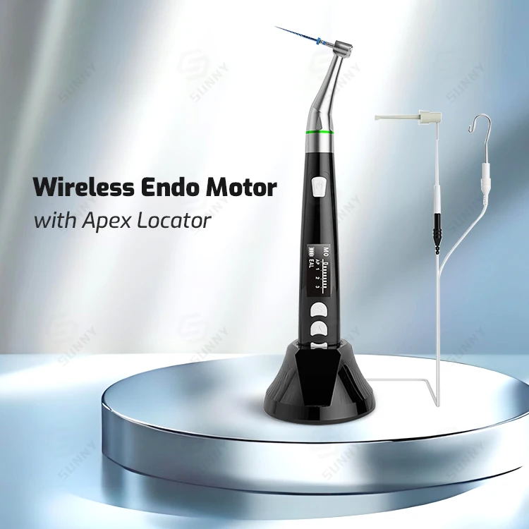 2-In-1 Dental Endoscope Motor with Vertex Positioner 16:1 Diagonal Tube Power Supply for Pulp Dental Tools