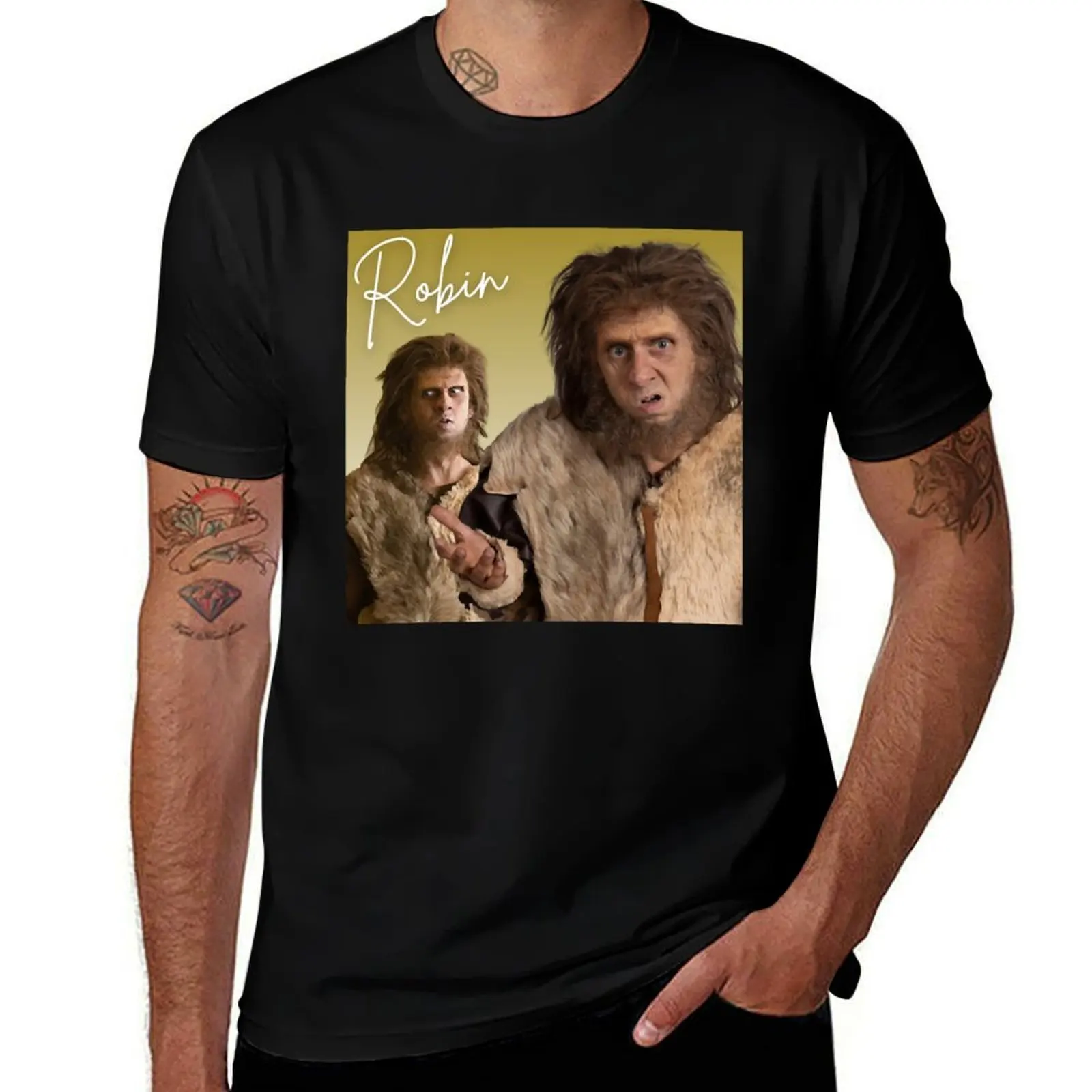 BBC Ghosts Robin Retro Tee T-Shirt Retro Style Print Casual Top