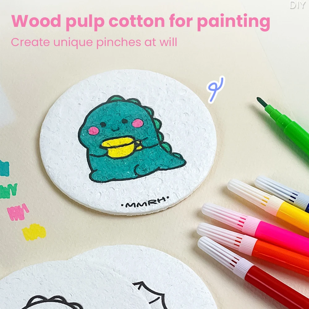 10 pz Schiuma Texture Pittura Nuovo Fatto A Mano FAI DA TE Pizzico Giocattoli Pittura Per I Bambini Mark Pen Acquerello Pittura 3D Pasta di Legno di Carta