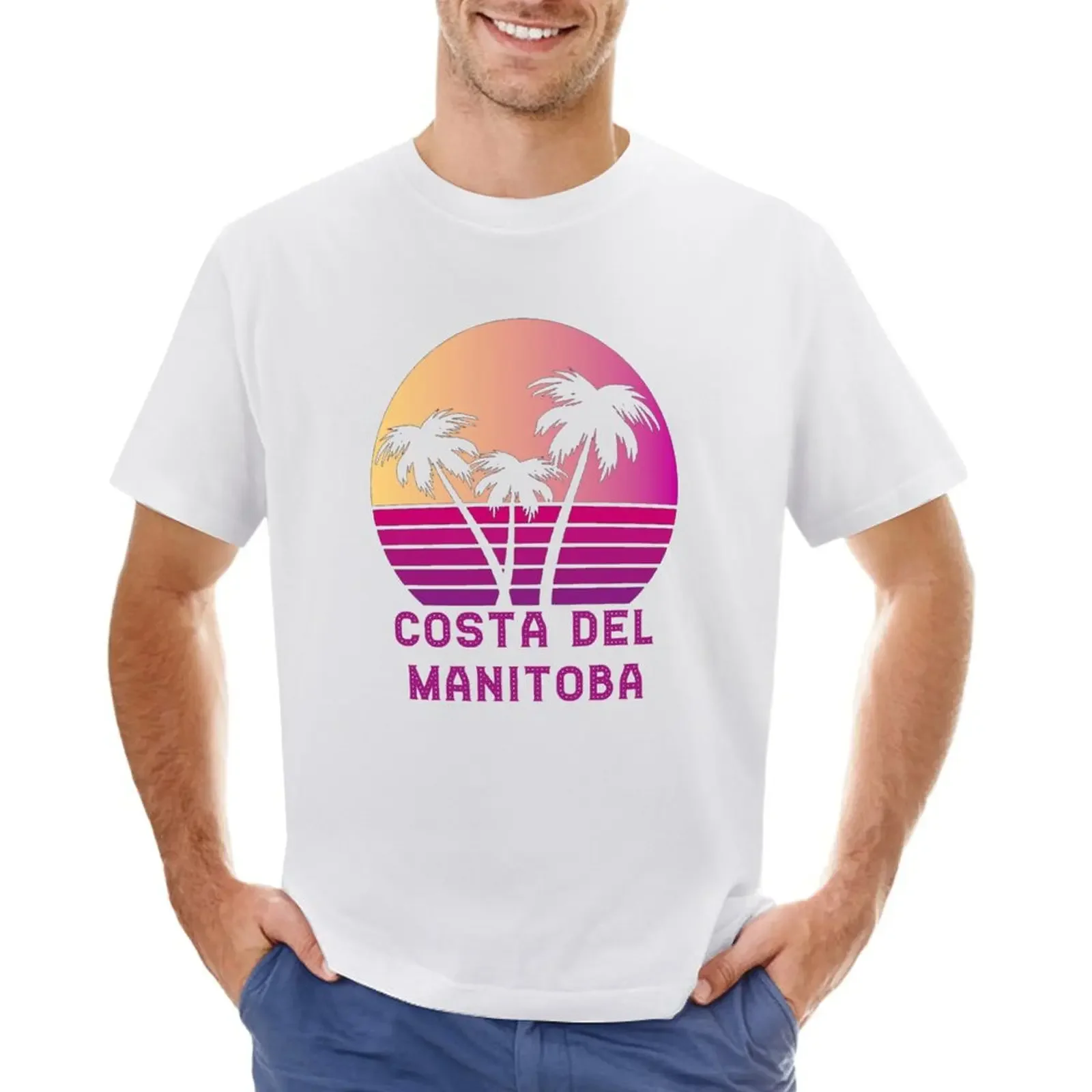 Costa Del Manitoba Funny Canada Design T-shirt animal prinfor boys boys whites Men's cotton t-shirt