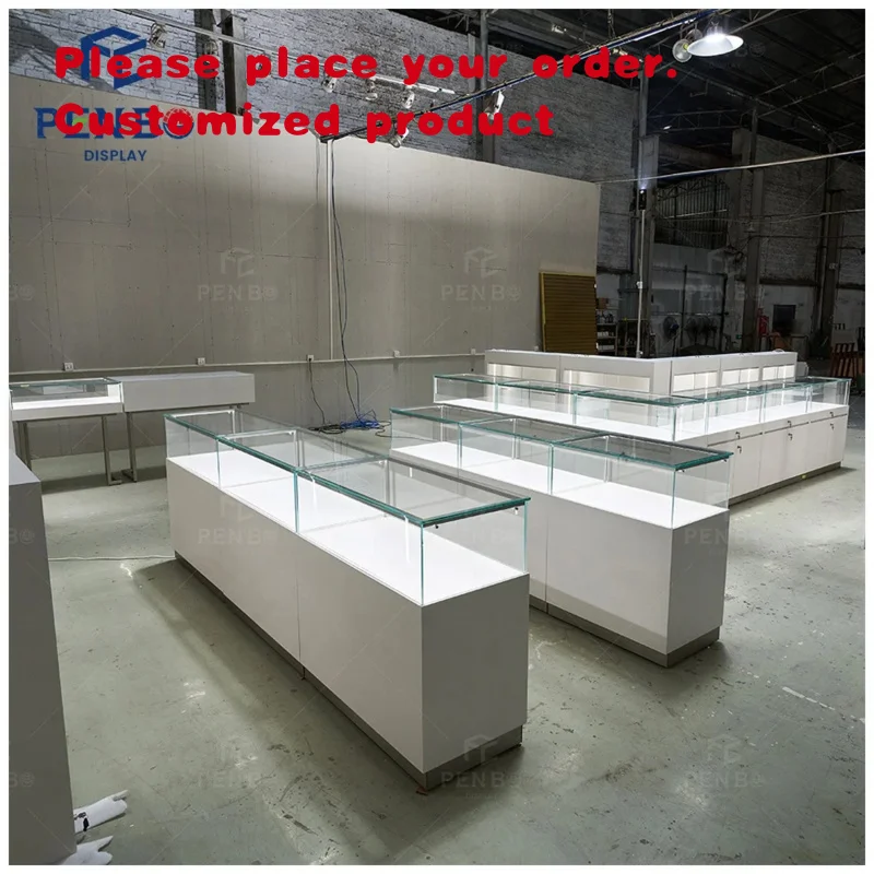 custom.Simple Retail Shop Furniture Showcases Glass Display Vitrine Cabinet Store Use Full Jewelry Luxury Display Sho