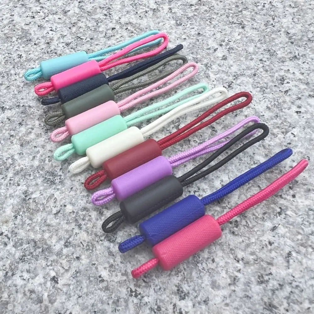 10pcs Multistyles TPU Zipper Pull Anti- Loss Suitcase Tent Backpack Fit Rope Tag 10 Colors Travel Bag Puller Outdoor Tool