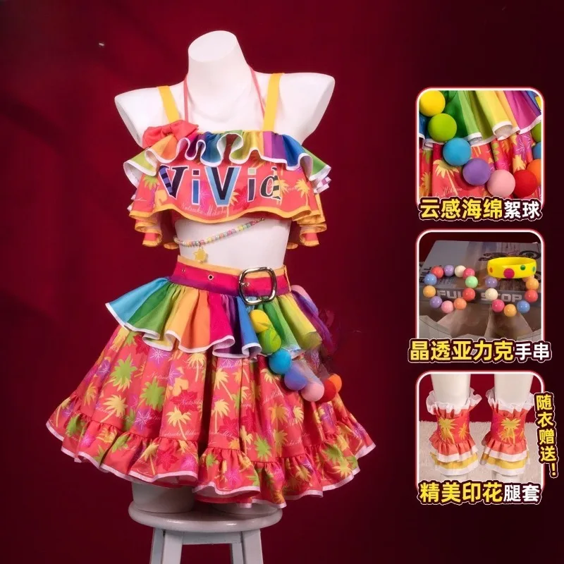 【البيع المسبق】 أزياء ناتسوكي ميكورو كانزاكي ميزوكي التأثيرية أنيمي أيكاتسو! الزي الصيفي الألوان ملابس السباحة كرنفال حزب اللباس