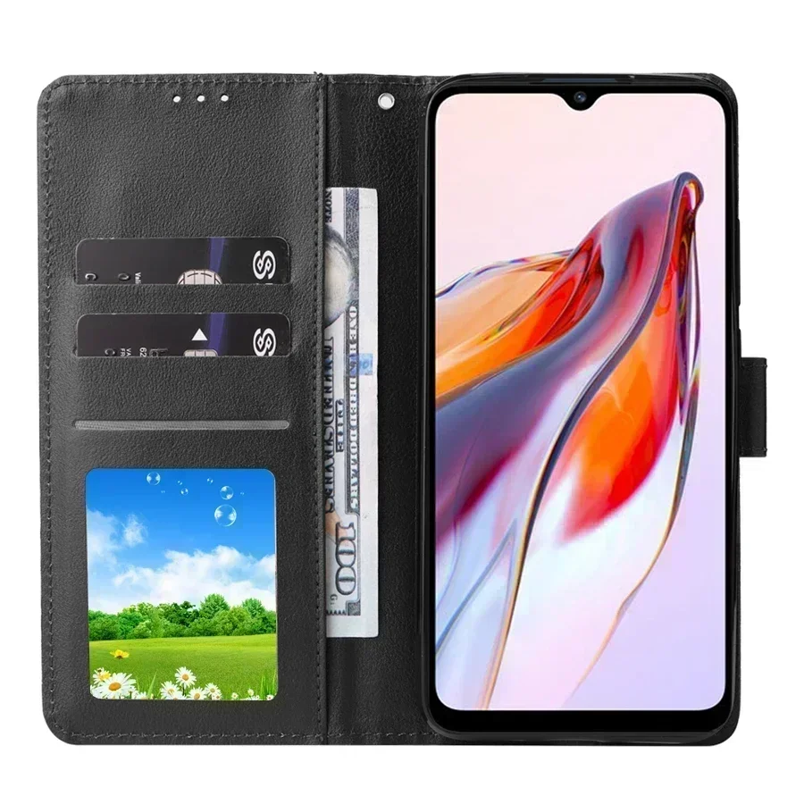 Wallet Card Slot Stand Magnetic Flip Leather Case For Xiaomi Redmi 13C 12 12C 10 10C 9 9A 9C 9T Poco X6 C65 M6 Pro X5 M5s 13T