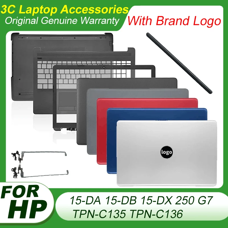 

New Laptop Case For HP 15-DA 15-DB 15-DX 250 G7 TPN-C135 TPN-C136 LCD Back Cover Front Bezel Palmrest Bottom Case Hinges Top Lid