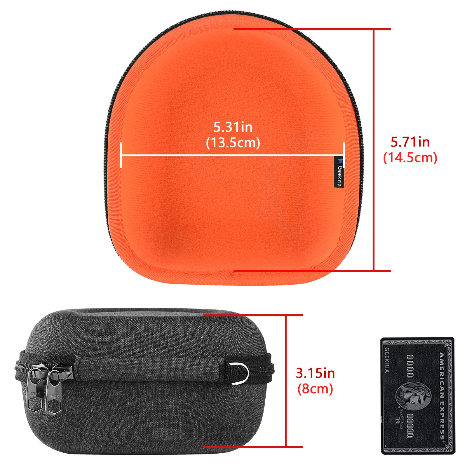 Geekria Headphones Case Pouch for V-MODA Crossfade M-100,2 Wireless,XS Portable Bluetooth Earphones Headset Bag For Accessories