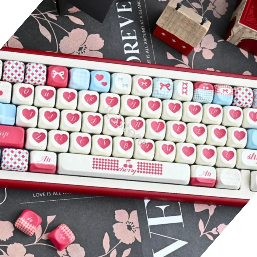 

Mint cherry keyboard keycap MOA high value personalized keycap Ningzhi wolf atk spider f875 68 98 104 keys