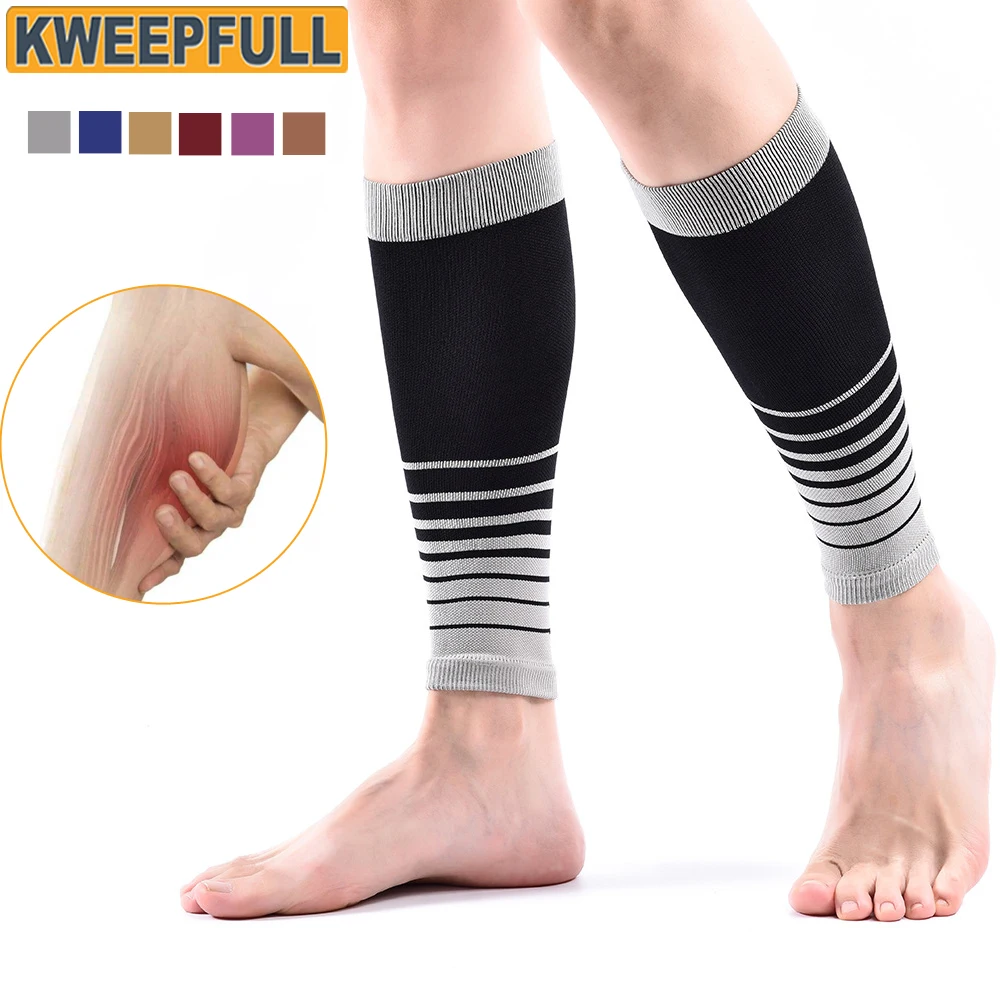 1Pair Compression Calf Sleeves (20-30mmHg) for Men & Women - Compression Socks - For Running, Shin Splint,Medical,Travel,Nursing