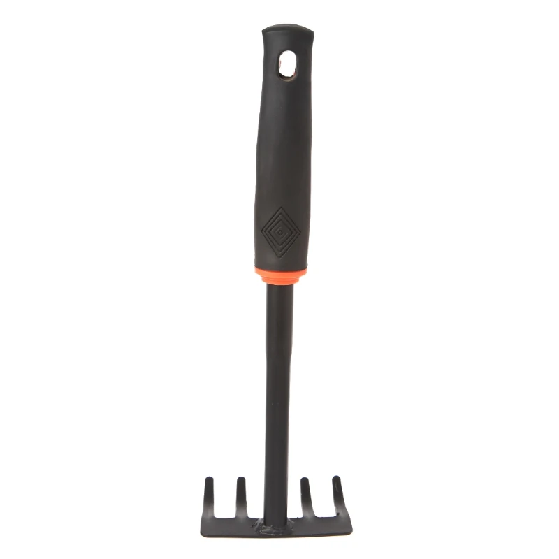 X37E 1Pc Portable Digging Tool Mini Steel Rake For Home Garden Transplanting Tool