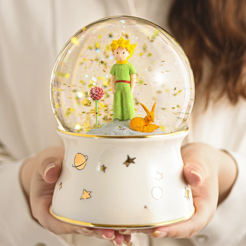 Sky music box around the little prince crystal ball music box