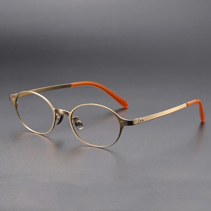 

Titanium Frame Ultra-light Retro Oval-shaped Myopia Glasses Women Metal Color-changing Anti-fog Anti-blue Light Men Trendy