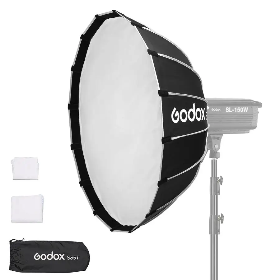 

Softbox 85cm 33.5 Bowens Mount Godox S85T Softbox with Diffuser Quick Release Compact for Photography Shooting Continous Light S