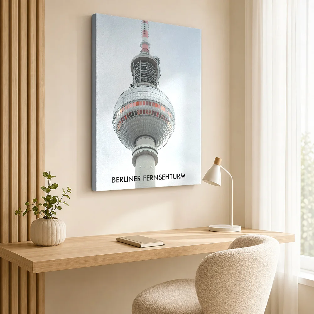 BERLINER FERNSEHTURM Framed Canvas Poster Customized Modern Aesthetic Wall Paintings Decoration for Office Gift for Collectors