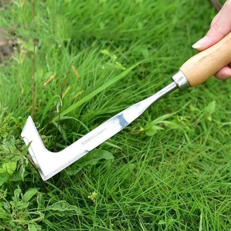 4Pcs Stainless Steel Gap Weeding Tool L-shaped Weed Puller For Clearing Yard Patio Driveway Weeds Gardening Hand Tools