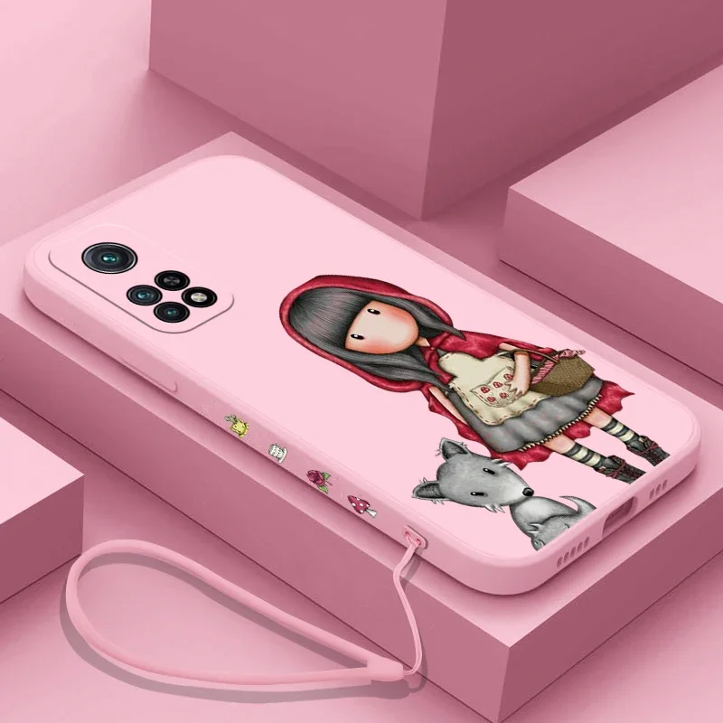 Cute Cartoon girl Gorjusses Phone Case For Xiaomi Mi 10 lite 11i Poco M2 M4 F3 X3 M3 Pro GT 5G 4G Liquid Silicone Cover