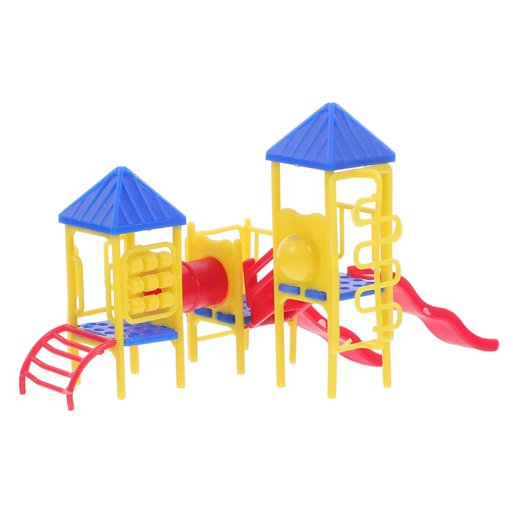 

Outdoor Baby Toys Miniature Playground Model Plastic Dollhouse Scene Decoration Slide