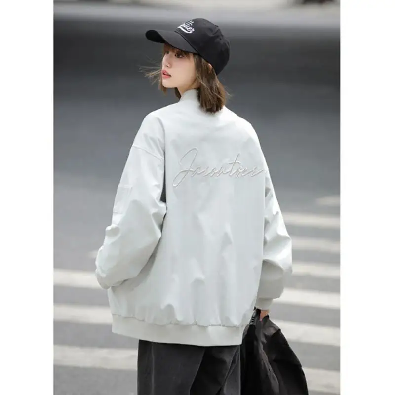 

Женские весенне-осенние куртки, женские модные куртки Y2K с отложным воротником, кожаные однотонные куртки на пуговицах спереди, чистые женские простые