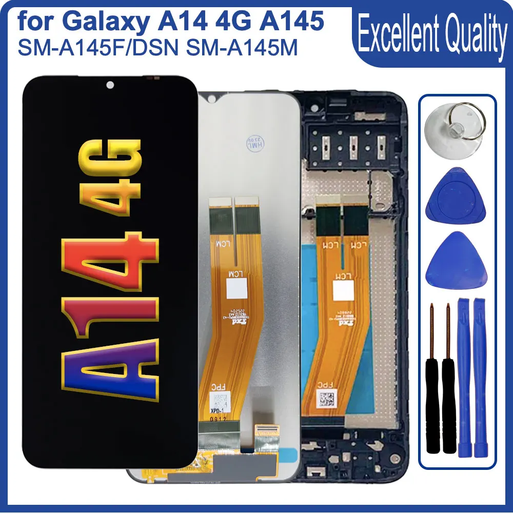 A14 4G LCD For Samsung Galaxy A14 4G LCD Display Touch Screen Digitizer Replacement for Samsung A14 A145F A145M A145P A145R LCD