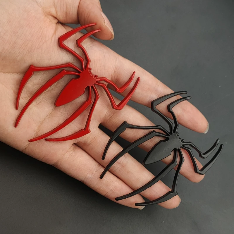 ملصقات سيارة عنكبوت معدنية ثلاثية الأبعاد عالمية ، شارة كروم ، شارة شعار سيارة ، ديكور تصفيف السيارة ، ملحقات السيارات الخارجية