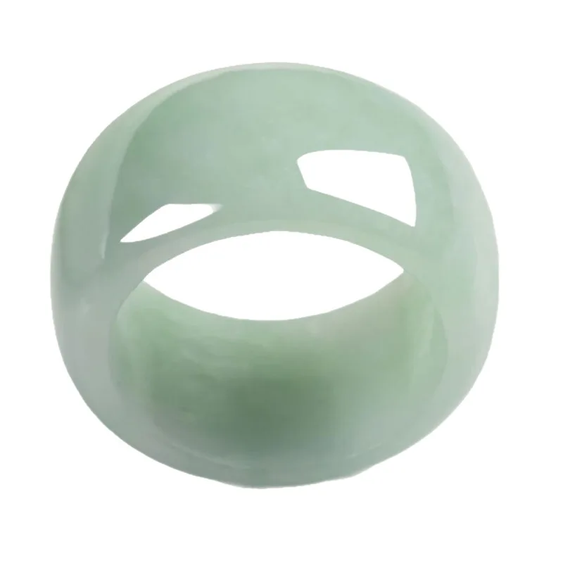 Natural waxy from Myanmar, A-grade jadeite, ring, bracelet, men's and women's jade jewelry 5
