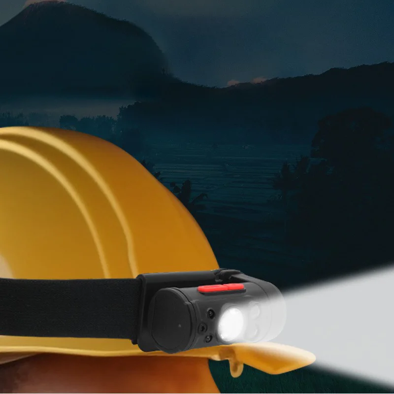 Rechargeable Mini LED Headlamp with Sensor Switch 130LM USB C Charging Lightweight Pocket Headlamp for Repair Camping Inspection